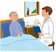 薬剤師と相談する患者様のイラスト